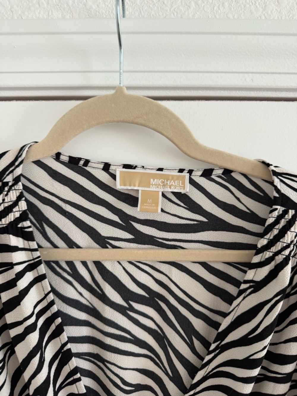 Michael Kors Black and Cream Zebra Print Dress - Picture 3 of 3